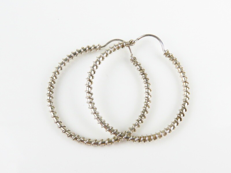 Sterling Silver, Hoop Earrings SE-448