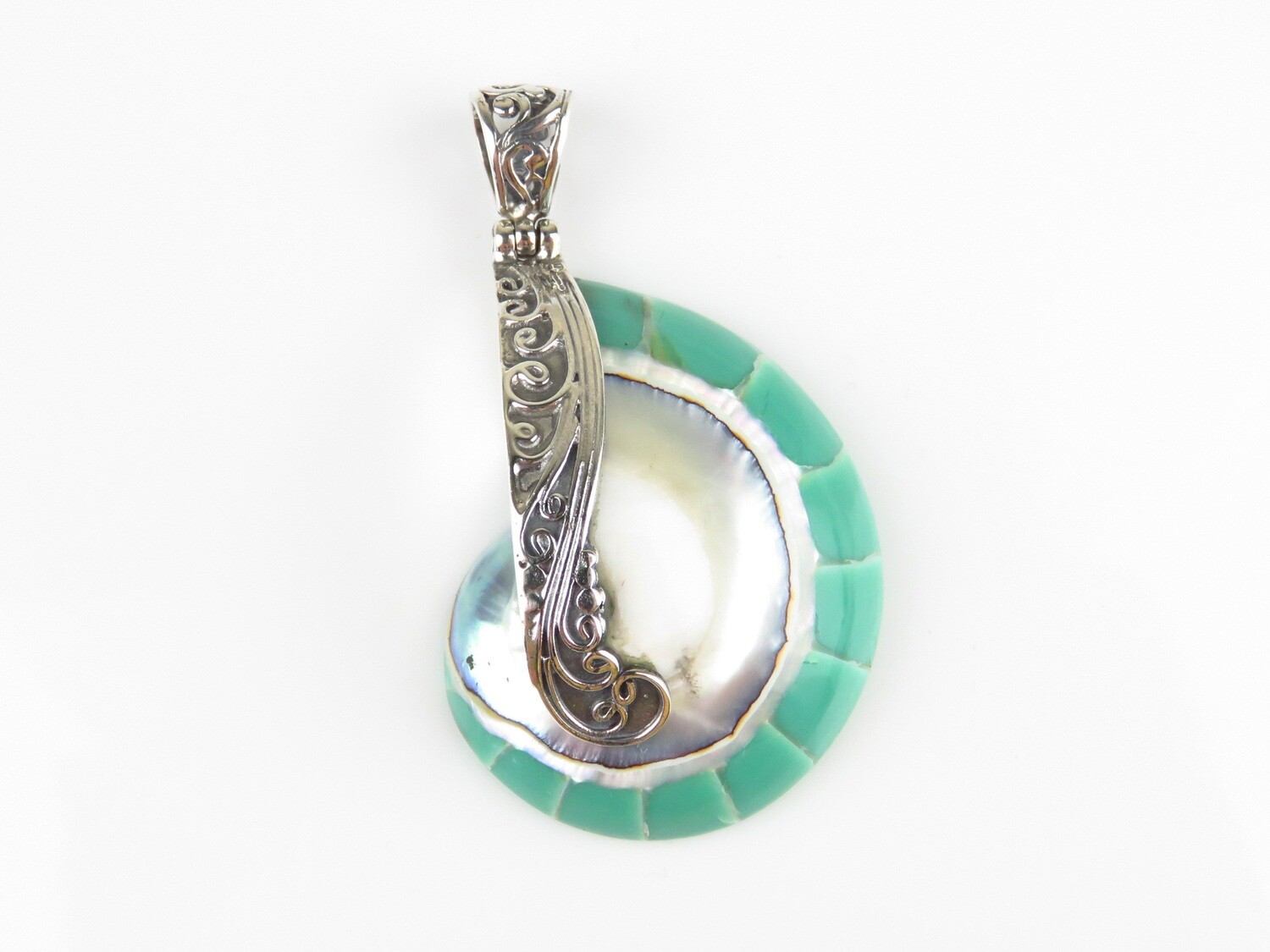 Sterling Silver, Tosca Nautilus, Shell Pendant SHP-154