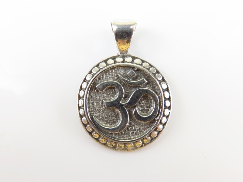 Sterling Silver, Bali Om Design Pendant SSP-220