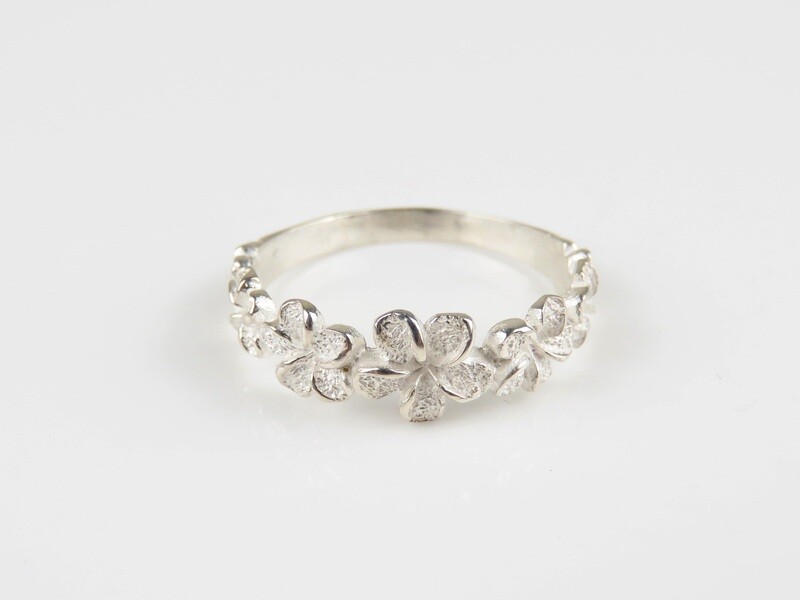 Sterling Silver, Frangipani  Design Ring SR-364