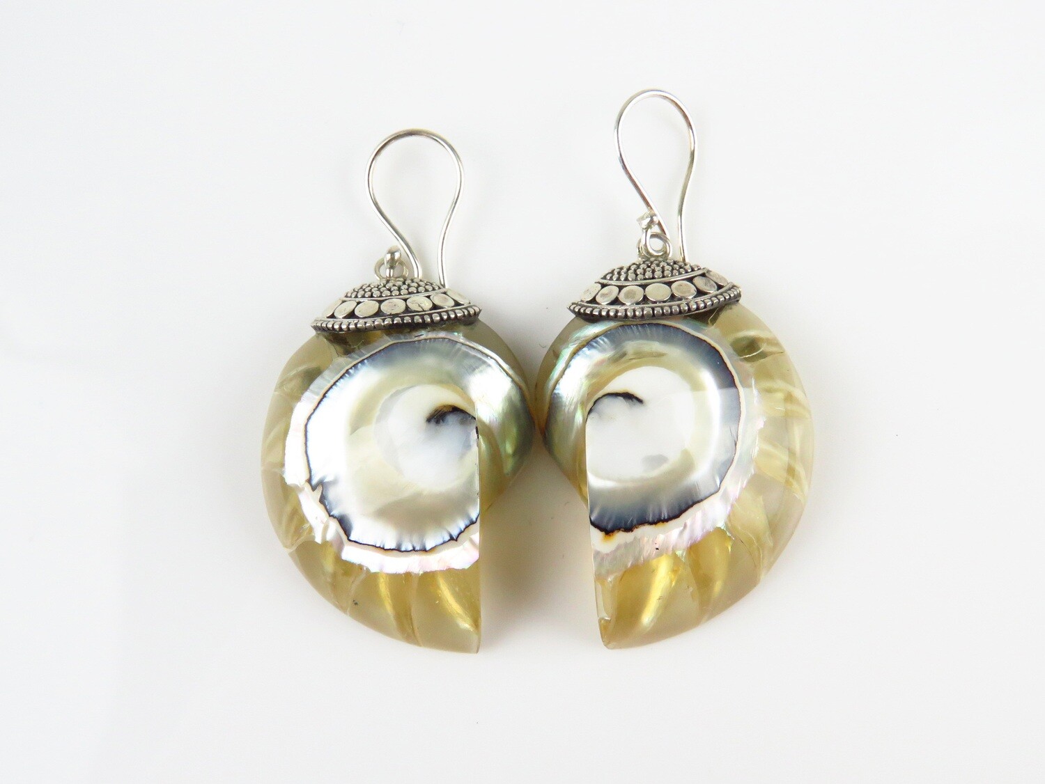 Sterling Silver, Transparent Color, Dangle Earrings SSE-119