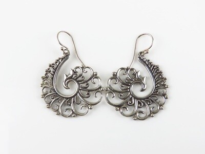 Sterling Silver, Bali Filigree,Dangle Earrings SE-453