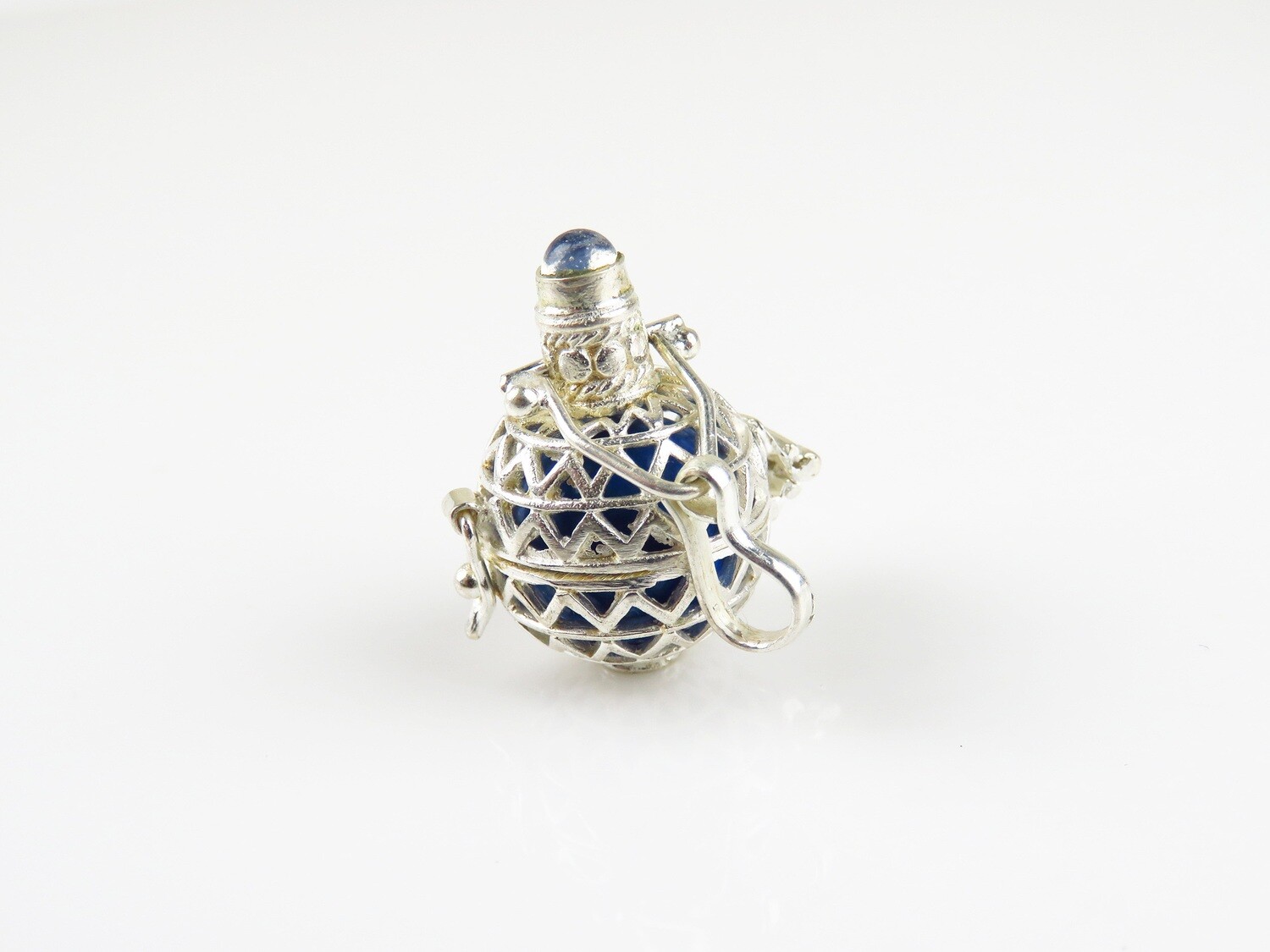 Sterling Silver, Rainbow Moonstone, Harmony Ball Pendant HB-507