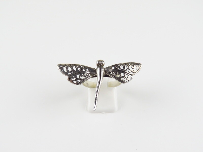 Sterling Silver, Dragonfly Design Ring SR-366