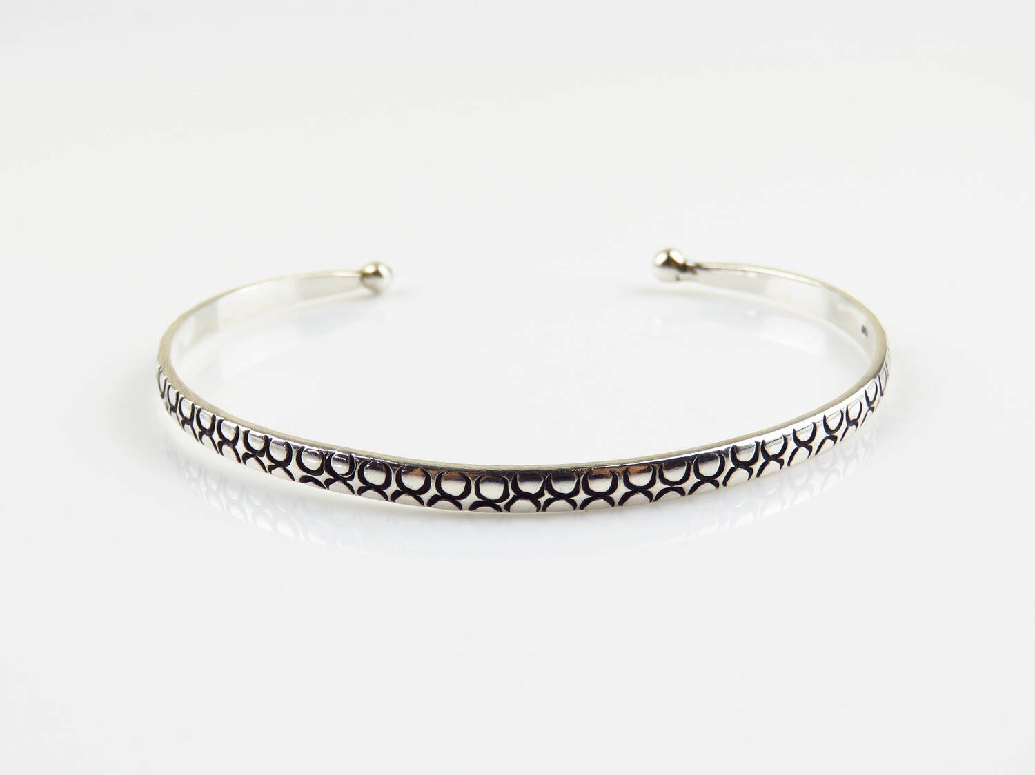 Sterling Silver, Cuff Bangle SBB-661
