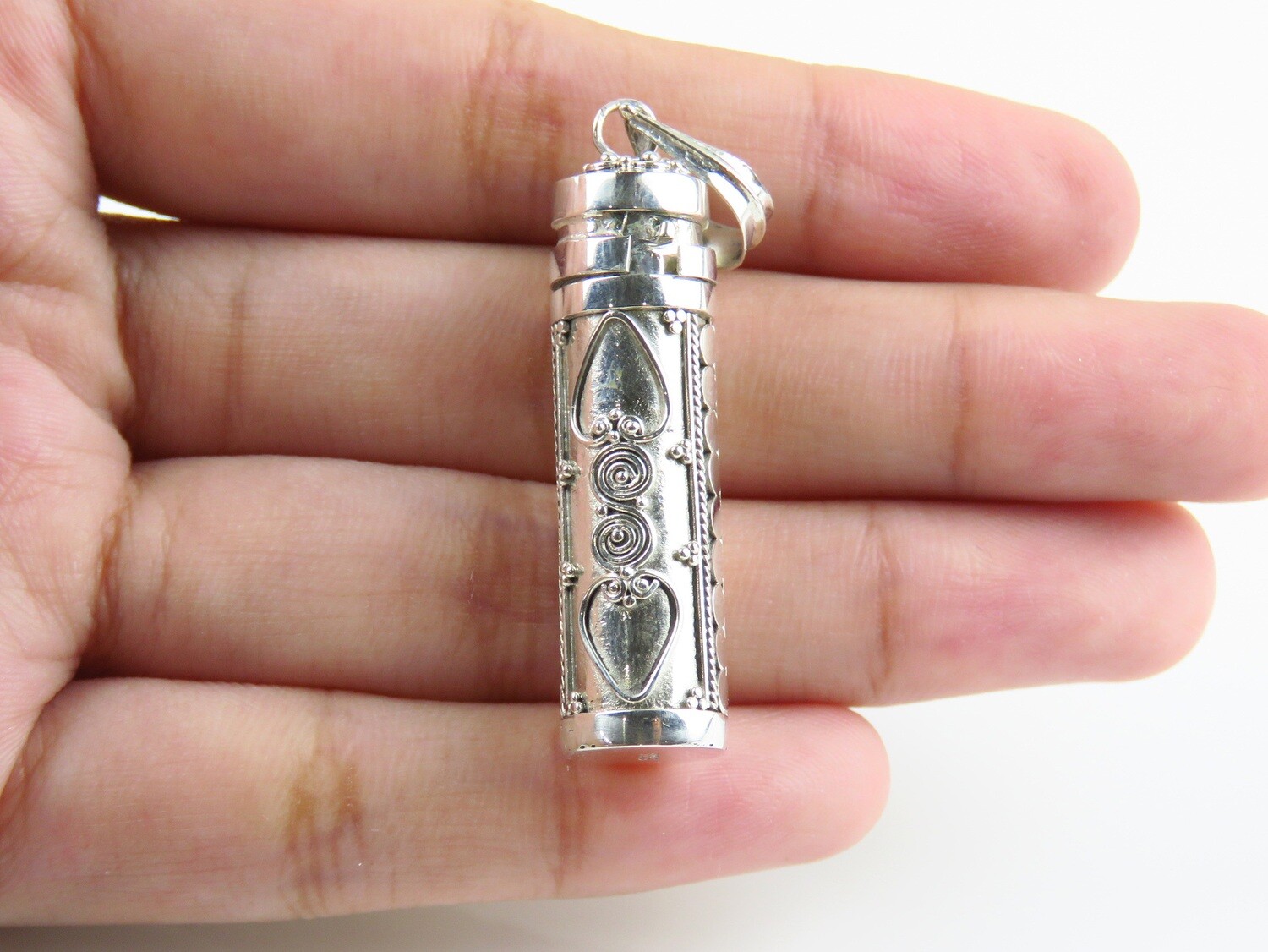 Sterling Silver, Perfume Bottle, Cremation Pendant PP-605