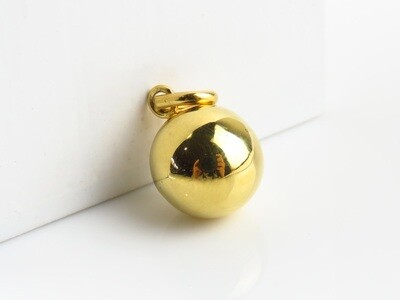 Sterling Silver, 18k Gold Plated, 11mm, Chime Ball Pendant GPB-123