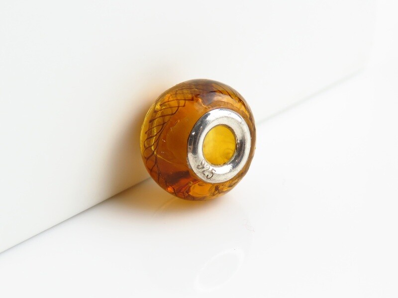 Sterling Silver, Murano Glass, Bali Bead SB-102