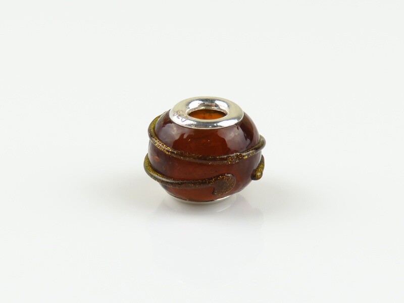 Sterling Silver, Murano Glass, Bali Bead SB-107