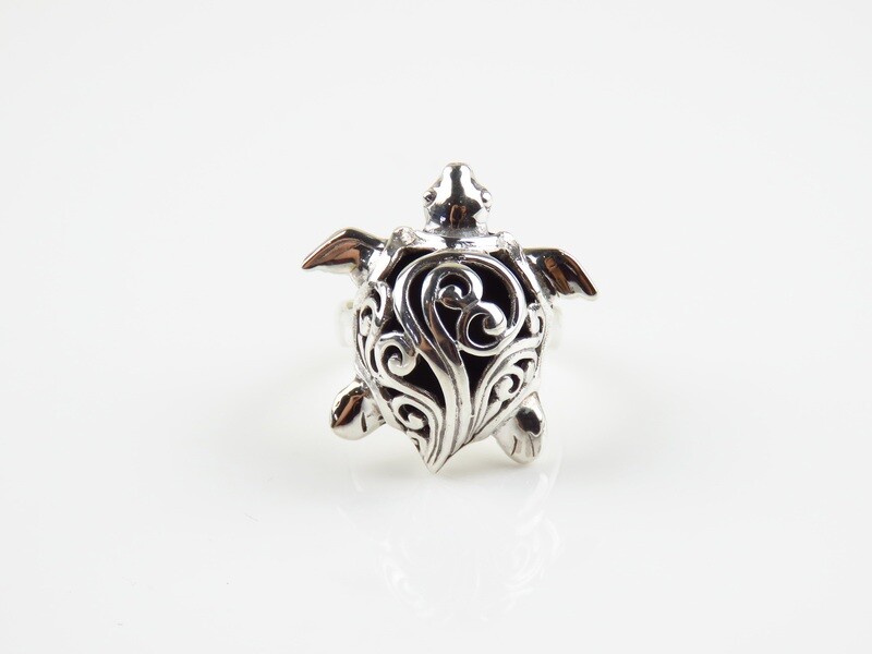 Sterling Silver, Turtle Design Ring SR-377