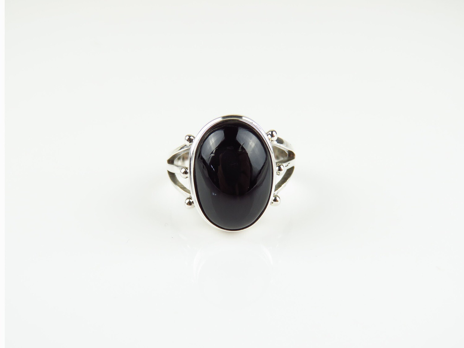 Sterling Silver, Black Star Diopside, Gemstone Ring RI-1123