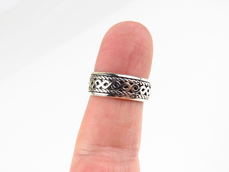 Sterling Silver, Unisex, Spinner Design Ring SR-378