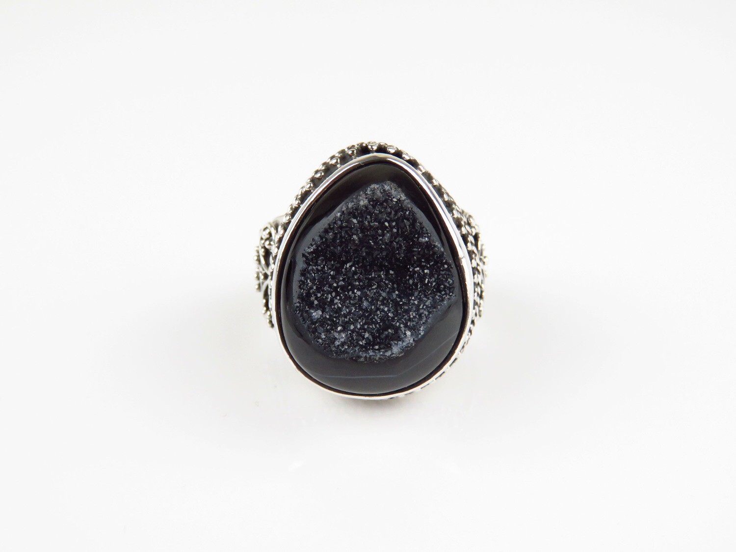 Sterling Silver, Druzy, Gemstone Ring RI-1128