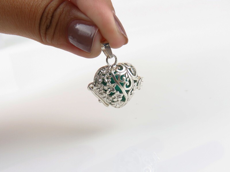 Sterling Silver, Frangipani Design, Harmony Ball Pendant HB-516