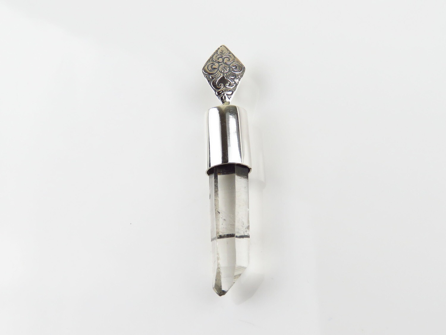 Sterling Silver, Quartz Crystal Pendant SP-1243