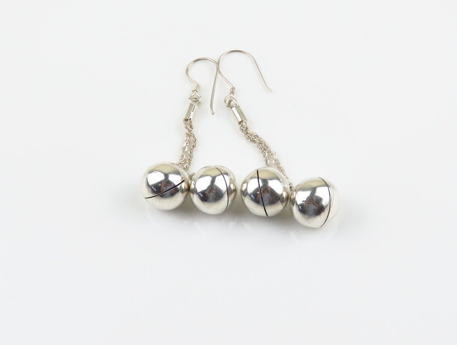 Sterling Silver, Chime Ball, Dangle Earrings CBE-167