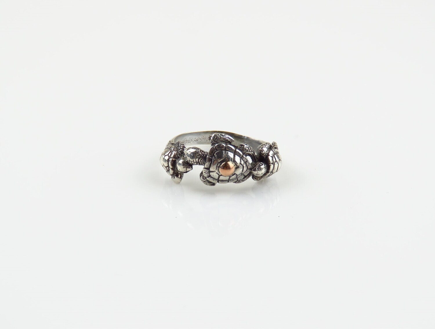 Sterling Silver, 18k Gold, Unisex Ring SR-385