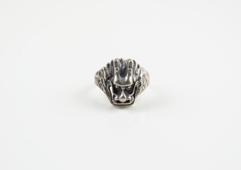 Sterling SIlver, Dragon Design Ring SR-386