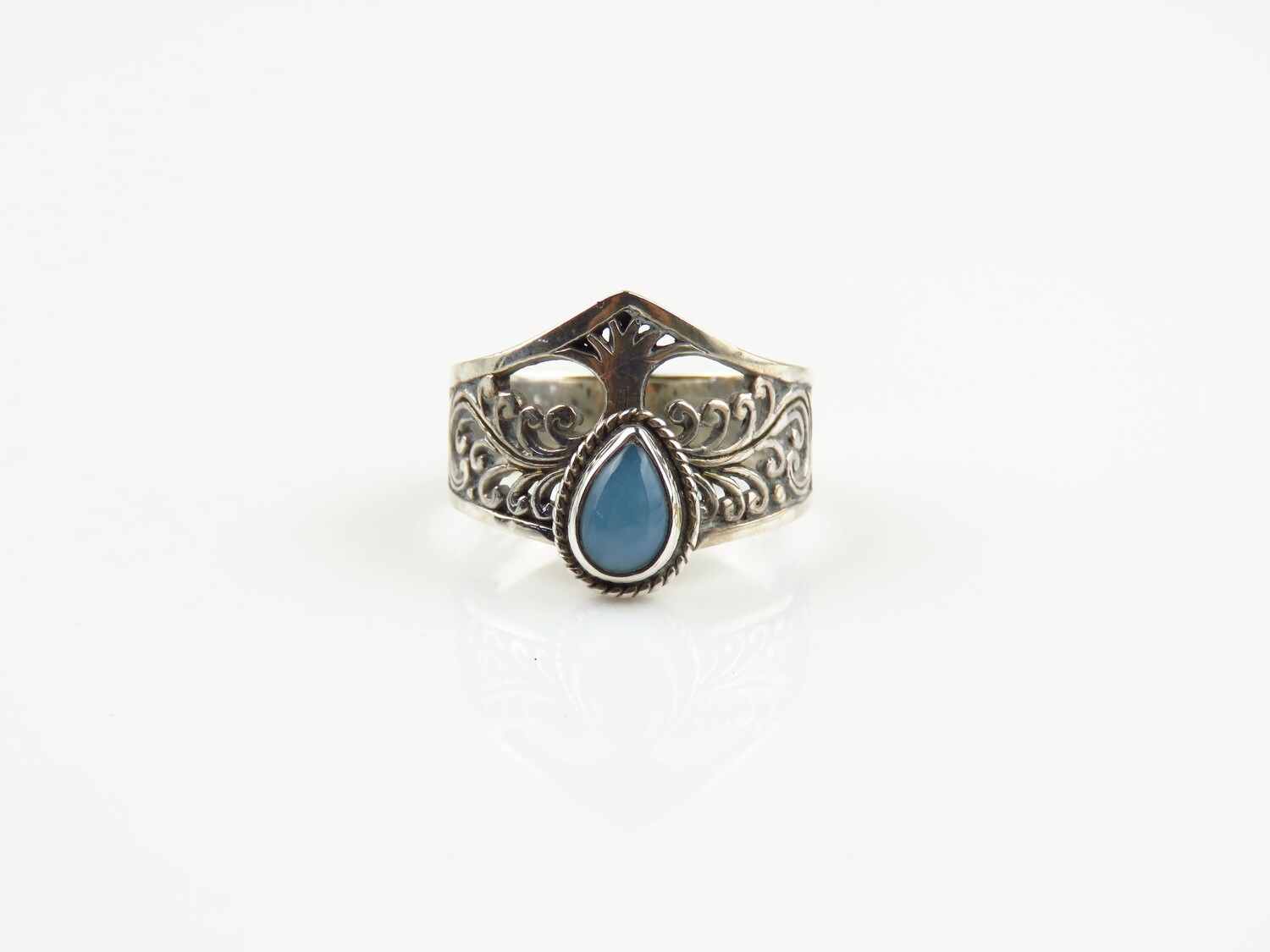 Sterling Silver, Turquoise, Gemstone Ring RI-1147