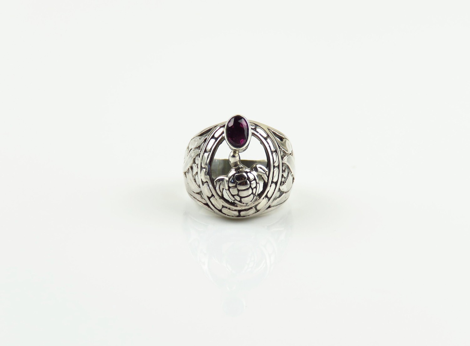 Sterling Silver,Rhodolite Garnet, Gemstone Ring RI-1149
