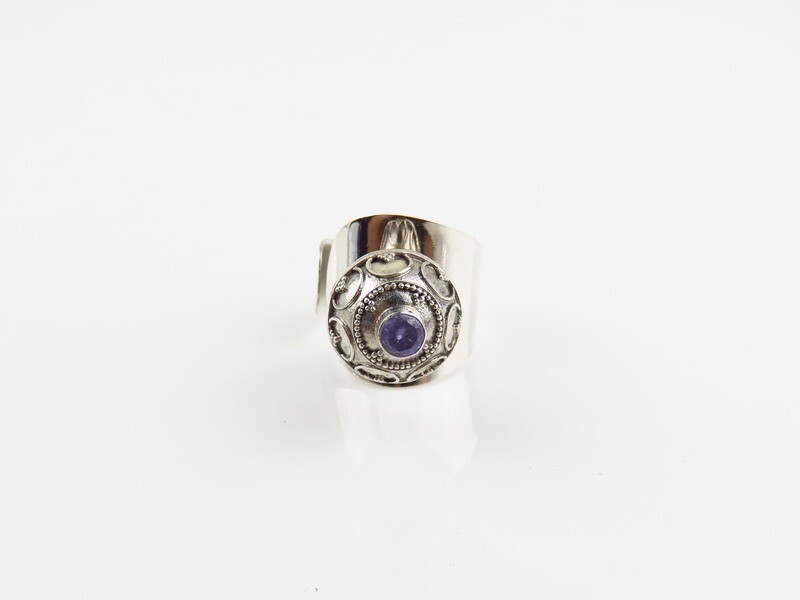 Sterling Silver, Lavender Amethyst, Chime Ball Ring CBR-101