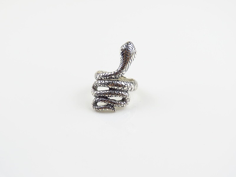 Sterling Silver, Snake Design Ring SR-392