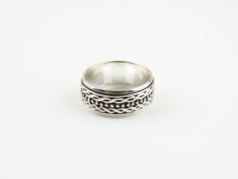 Sterling Silver, Unisex, Spinner Design Ring SR-395