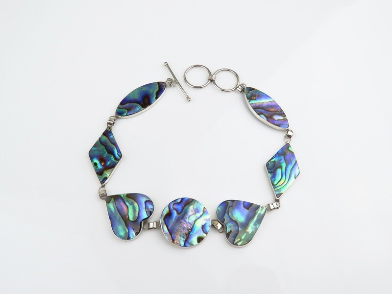 Sterling Silver, Abalone Shell, Woman&#39;s Bracelet SSB-102