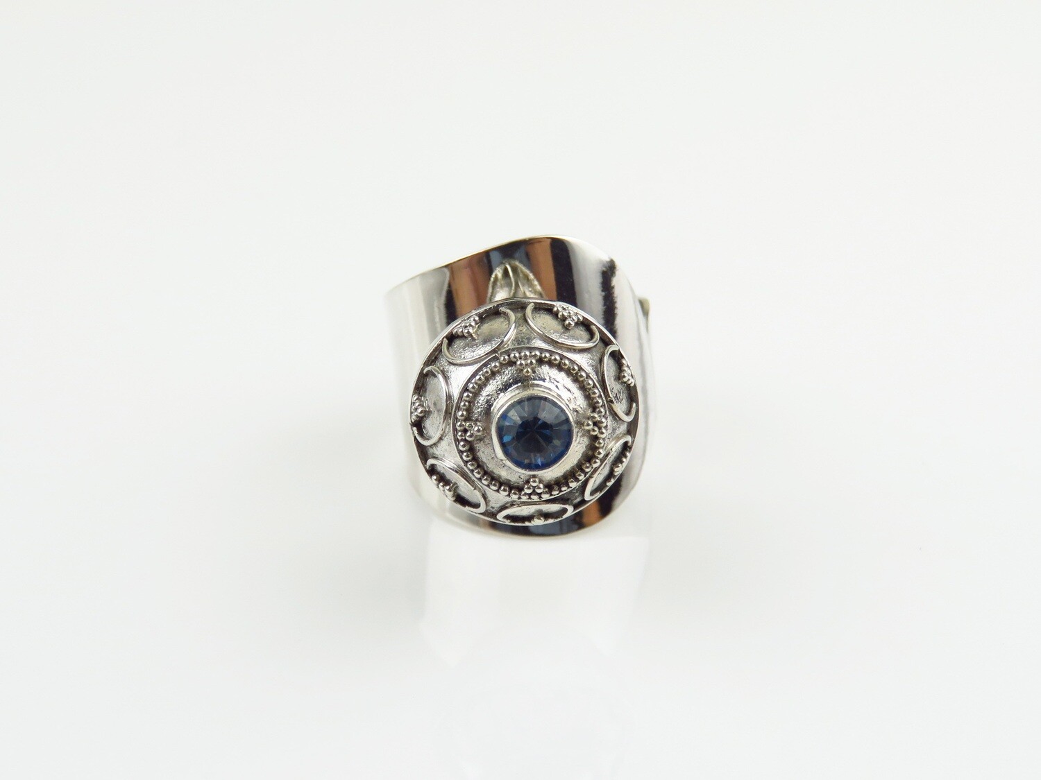 Sterling Silver, Swiss Topaz, Chime Ball Ring CBR-102