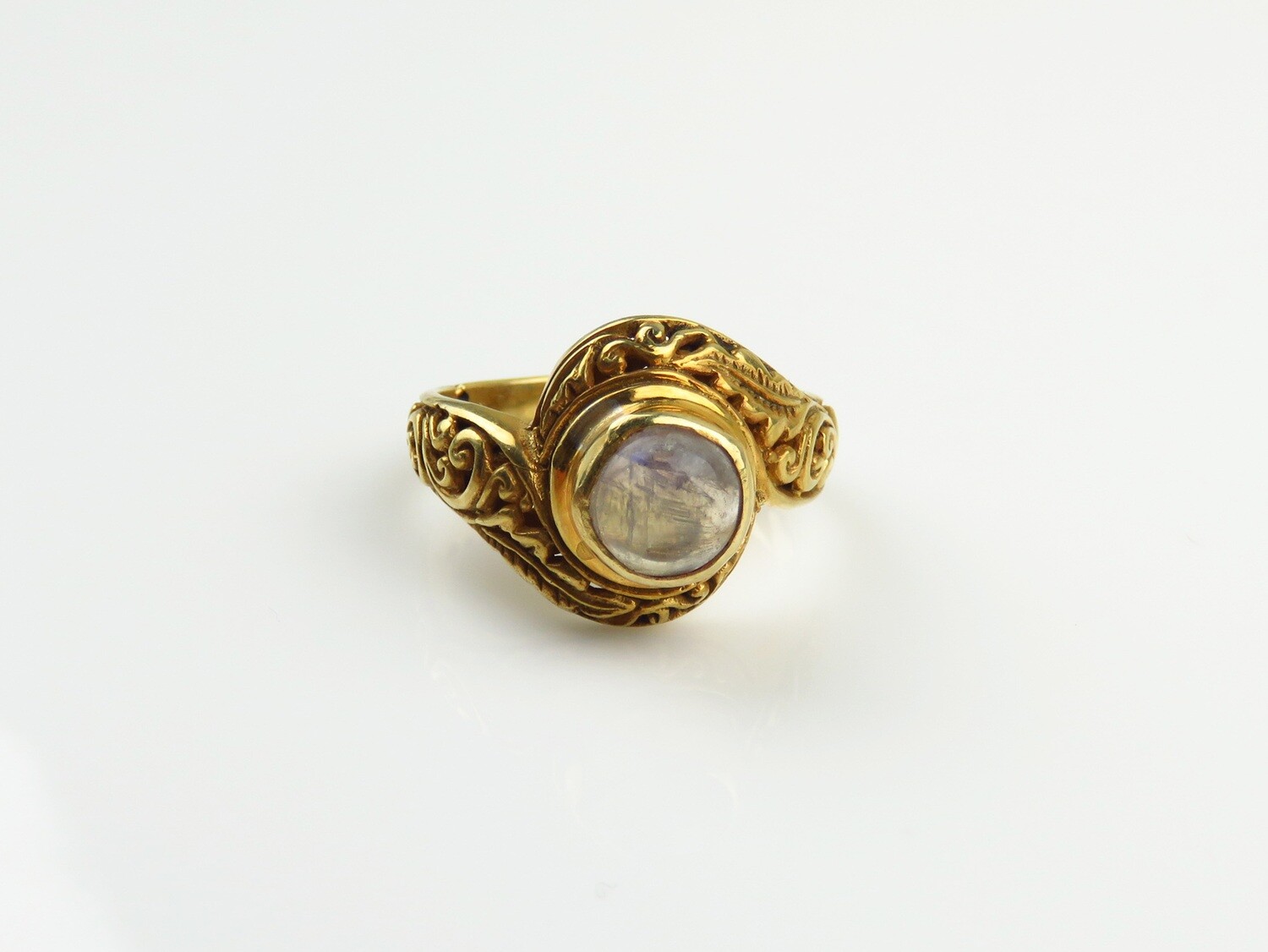 Sterling Silver, 18k Gold Plated, Gemstone Ring GPR-231