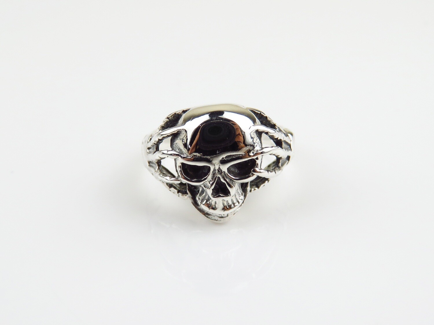 Sterling Silver, Skull Design Ring SR-404