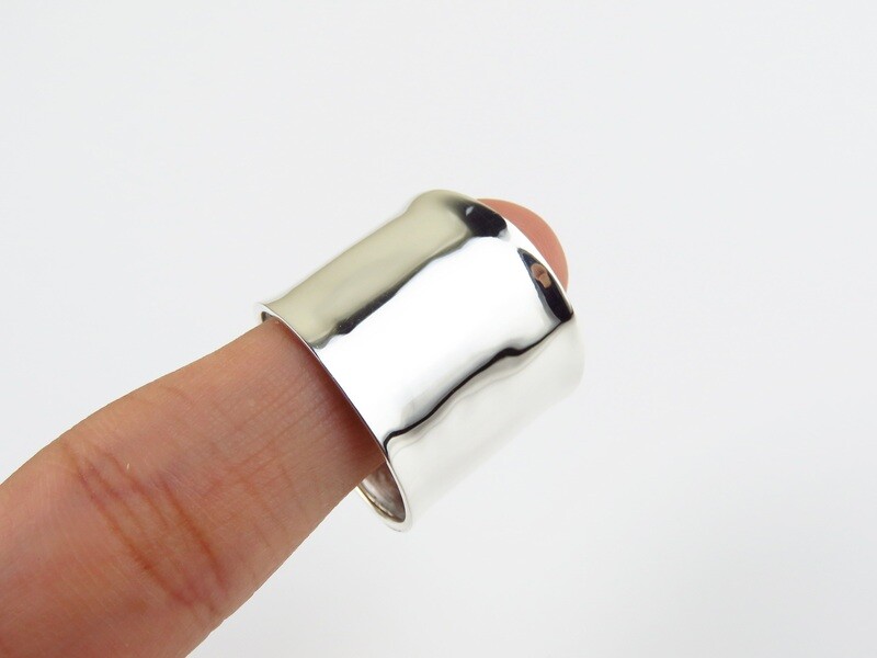 Sterling Silver, Plain, Wide Band Ring SR-401