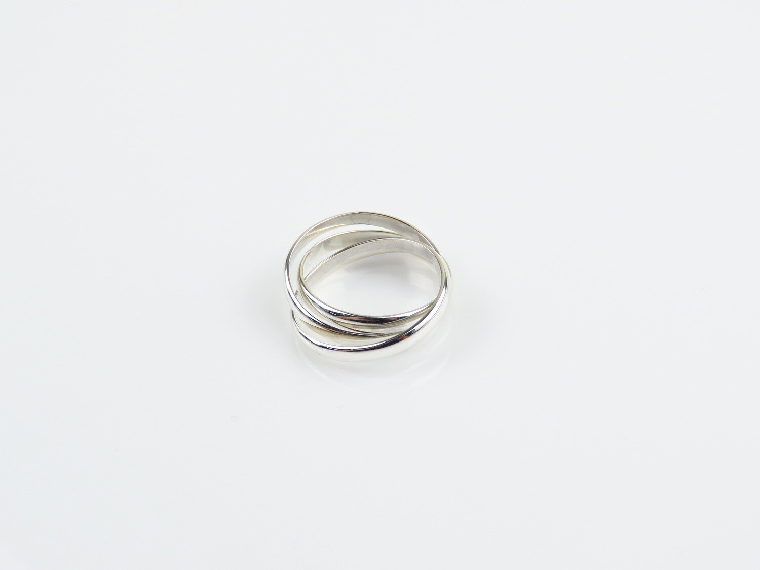Sterling Silver, Interlocking, Women's Ring SR-405