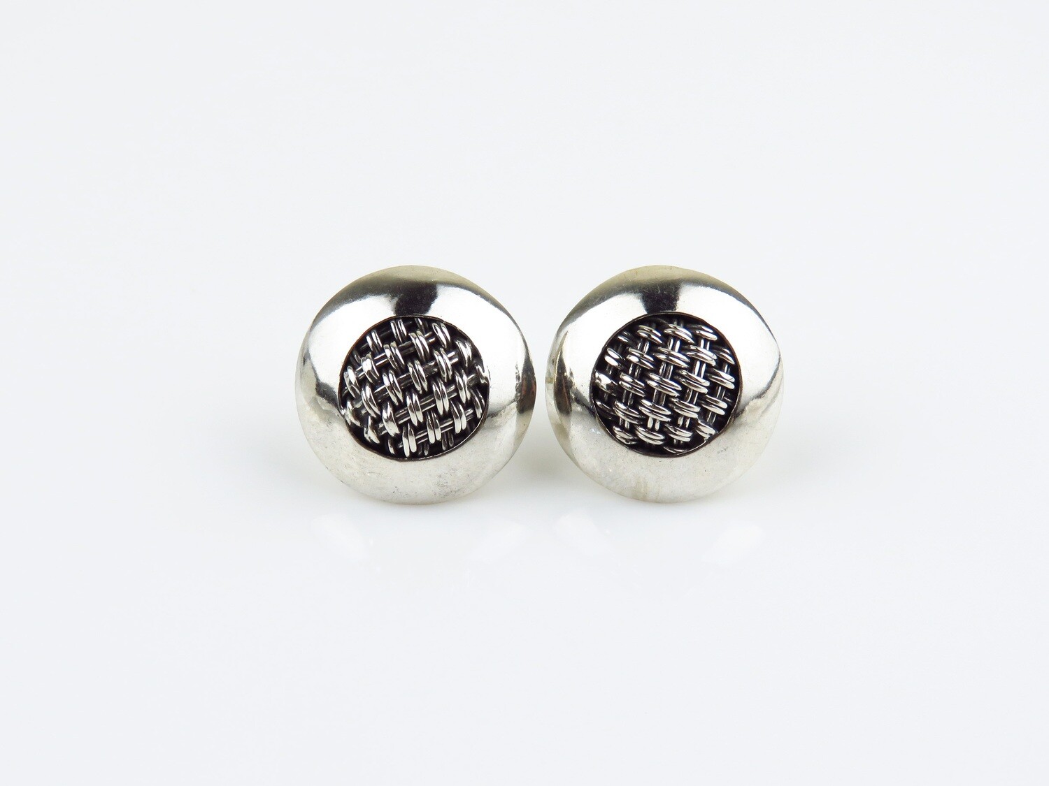 Sterling Silver, Round Shape, Stud Earrings SE-482