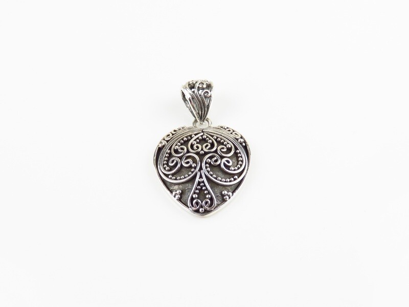 Sterling Silver, Heart Shape Pendant SSP-230