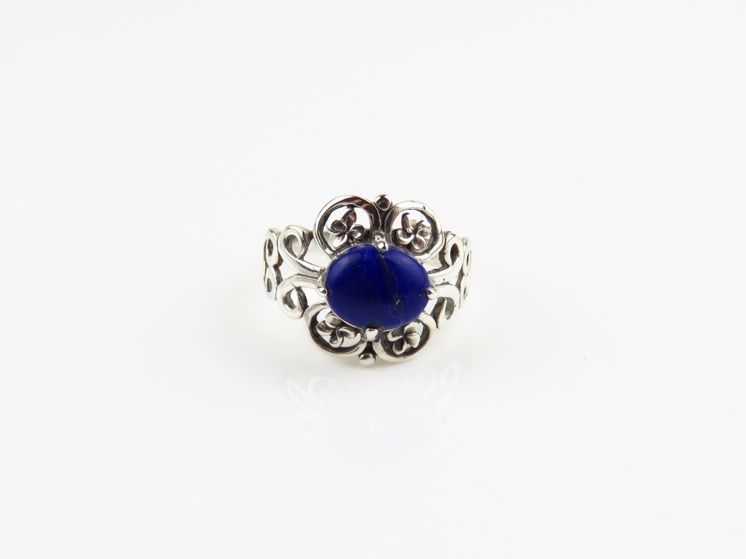Sterling Silver, Lapis, Gemstone Ring RI-1169
