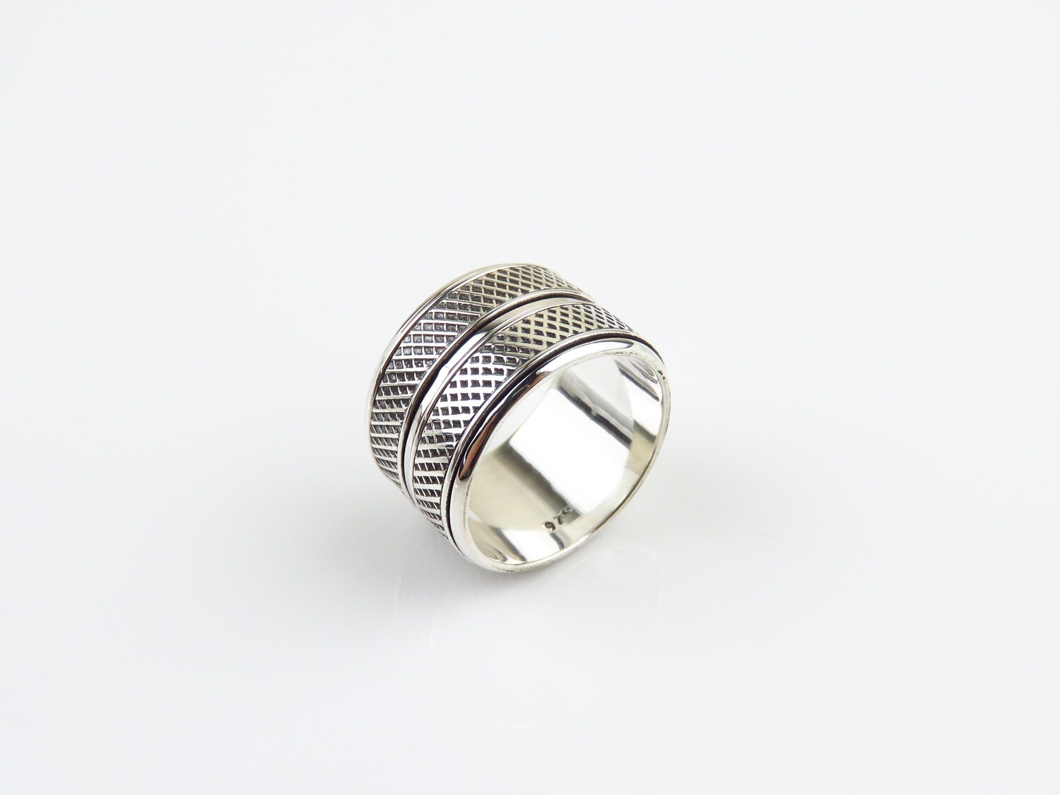 Sterling Silver, Unisex, Spinner Design Ring SR-409