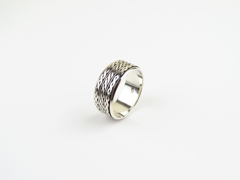 Sterling Silver, Unisex, Spinner Design Ring SR-411