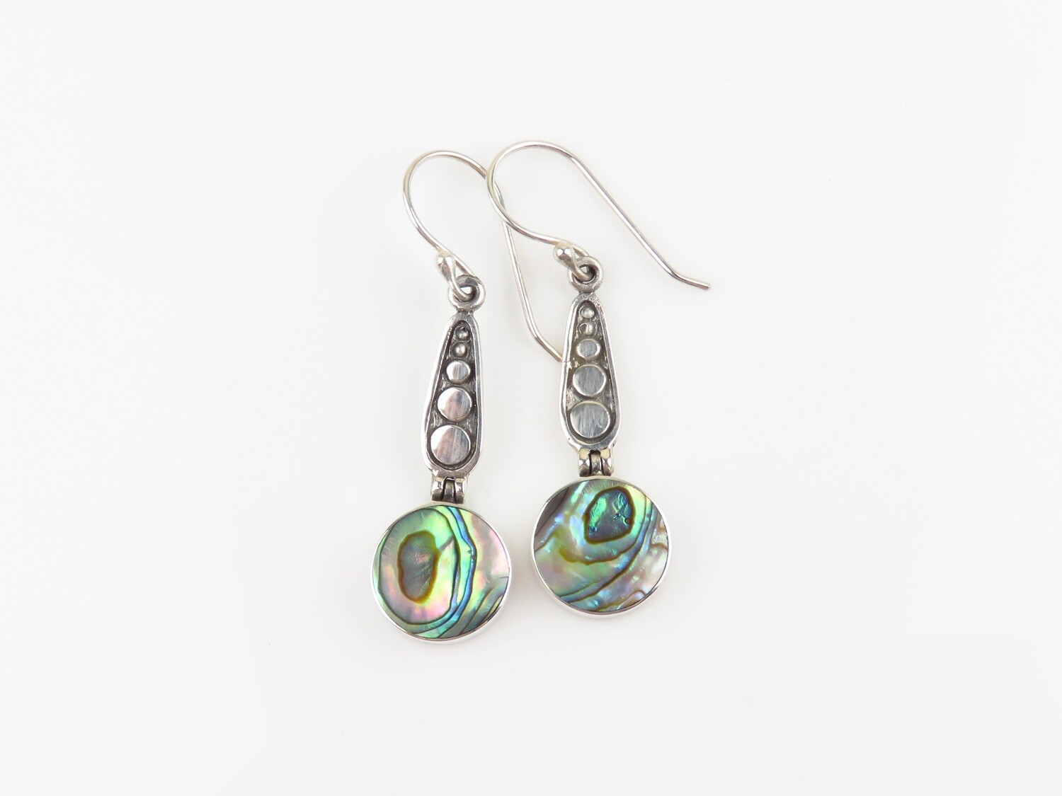 Sterling Silver, Abalone Shell, Dangle Earrings SSE-165