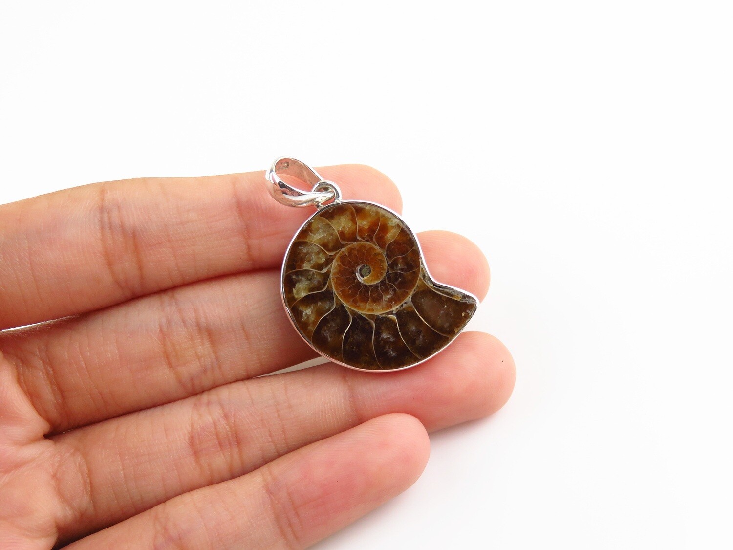 Sterling Silver, Fossil Coral Pendant SHP-190