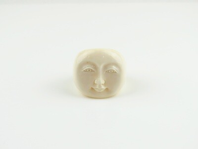 Carved Ox Bone, Moonface Ring BR-105
