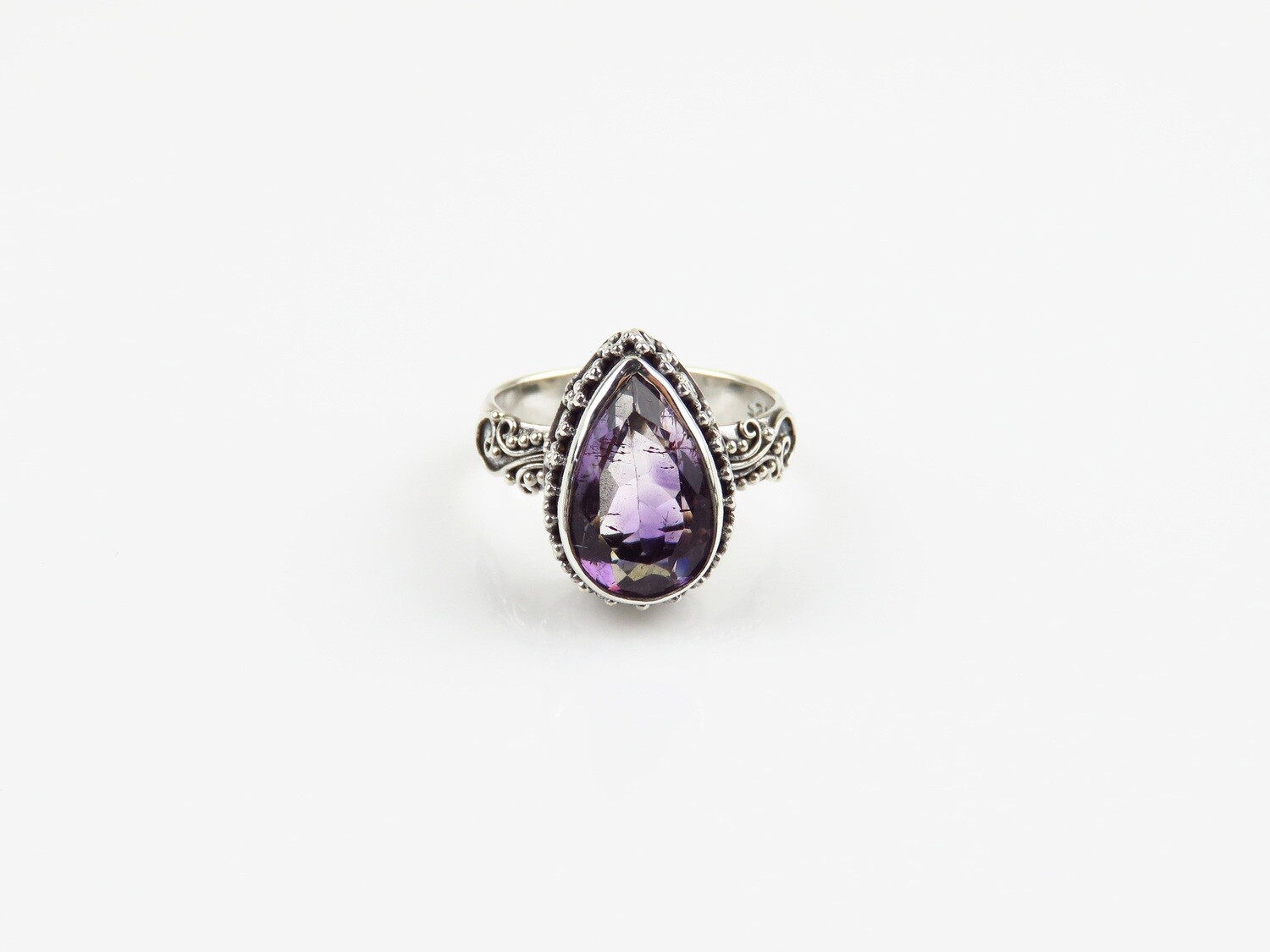Sterling Silver, Amethyst, Gemstone Ring RI-1186