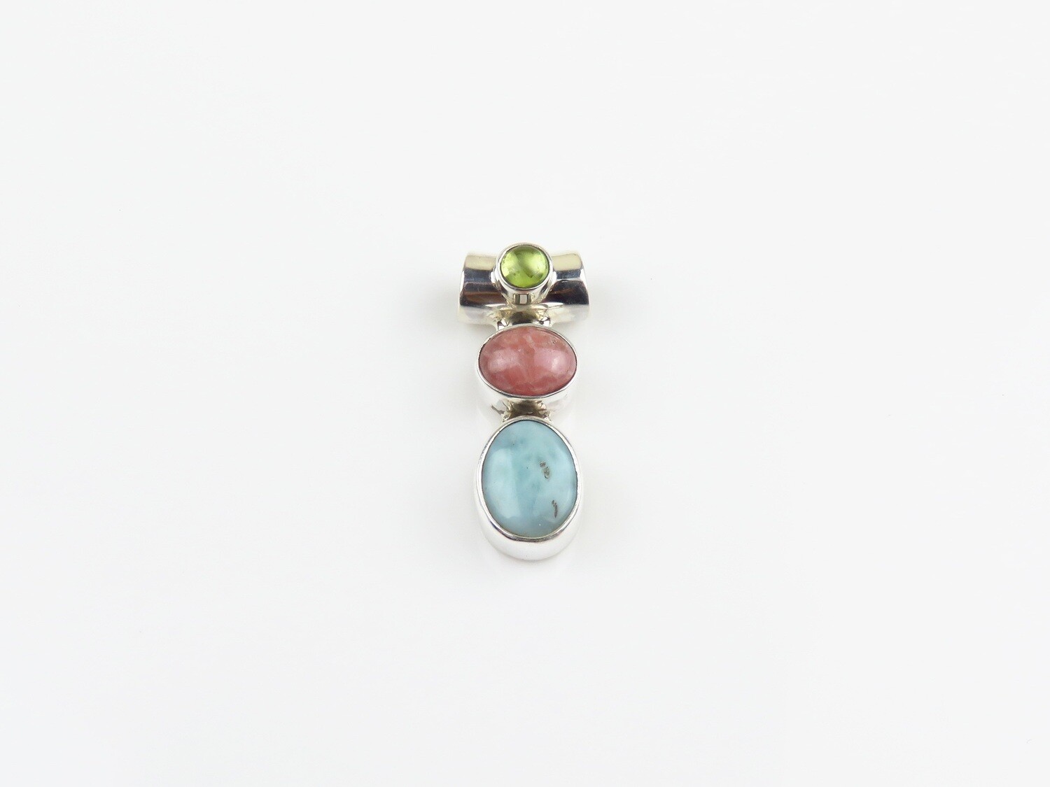 Sterling Silver, Multi Stones, Gemstone Pendant SP-1257