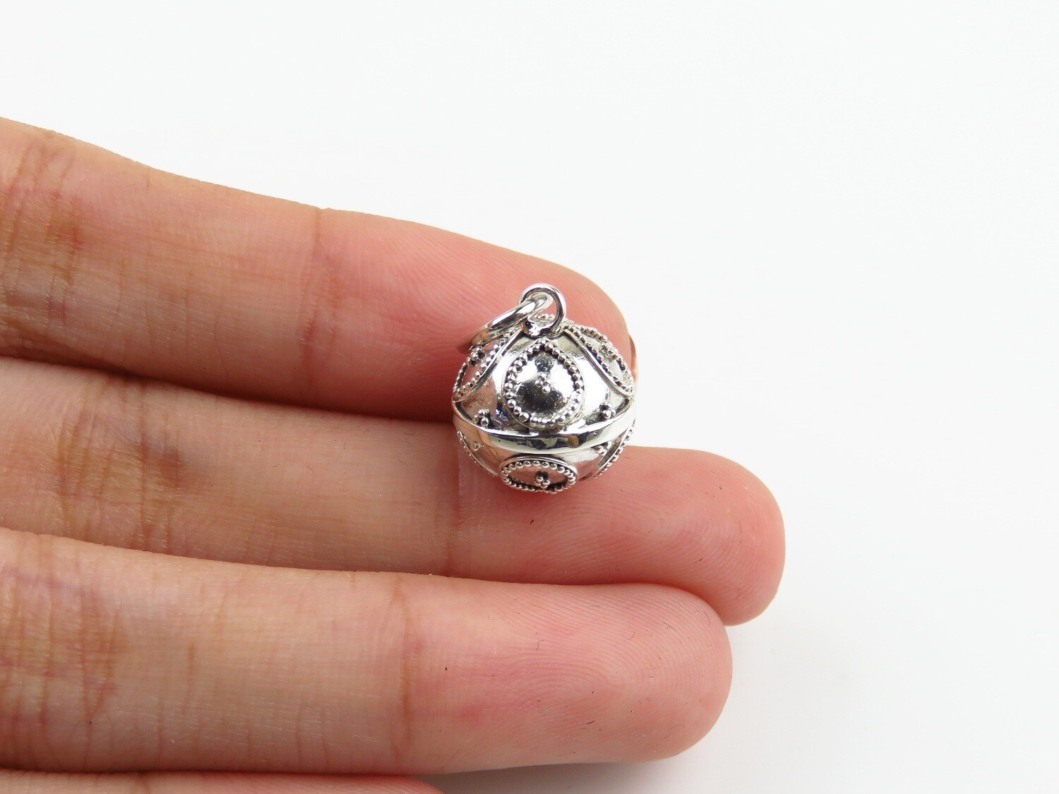 Sterling Silver, 12mm, Chime Ball Pendant CH-466