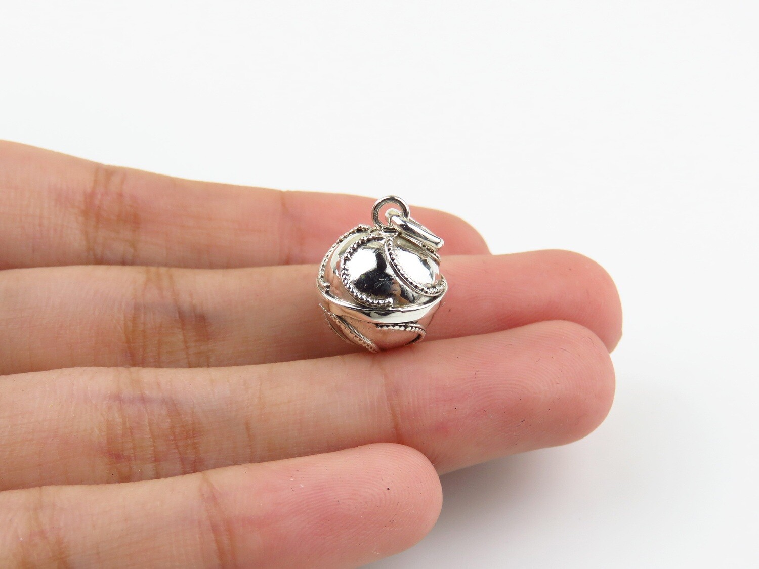 Sterling Silver, Jawan, Chime Ball Pendant CH-467