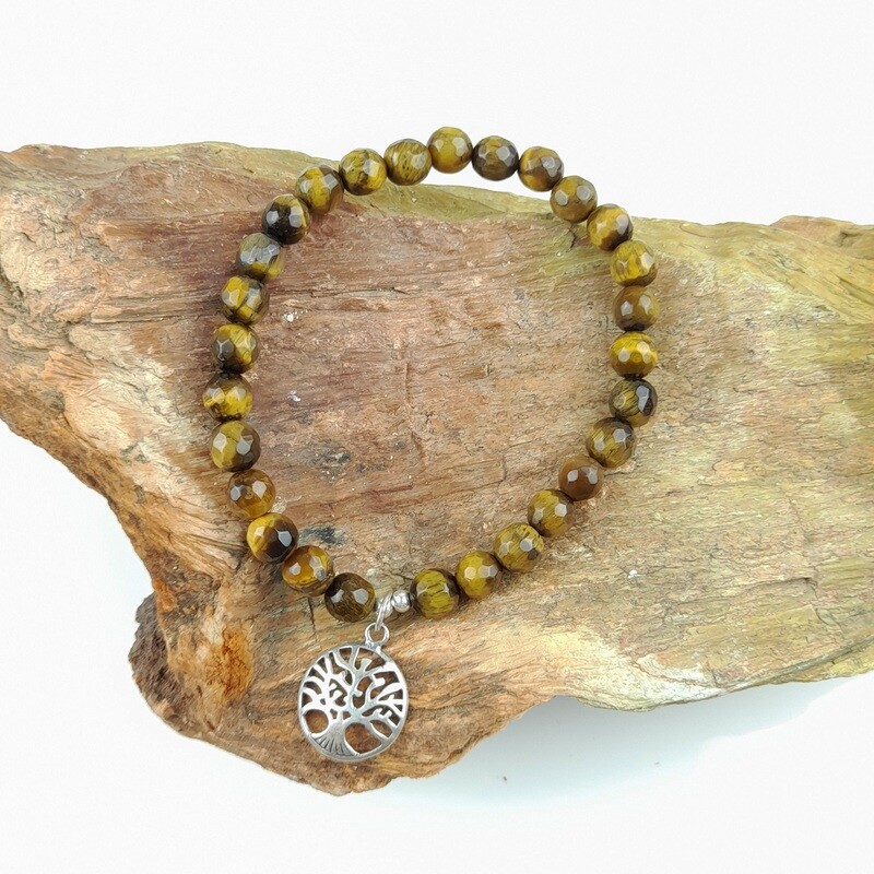 Sterling Silver, Tiger Eye, Gemstone Bracelet BB_232