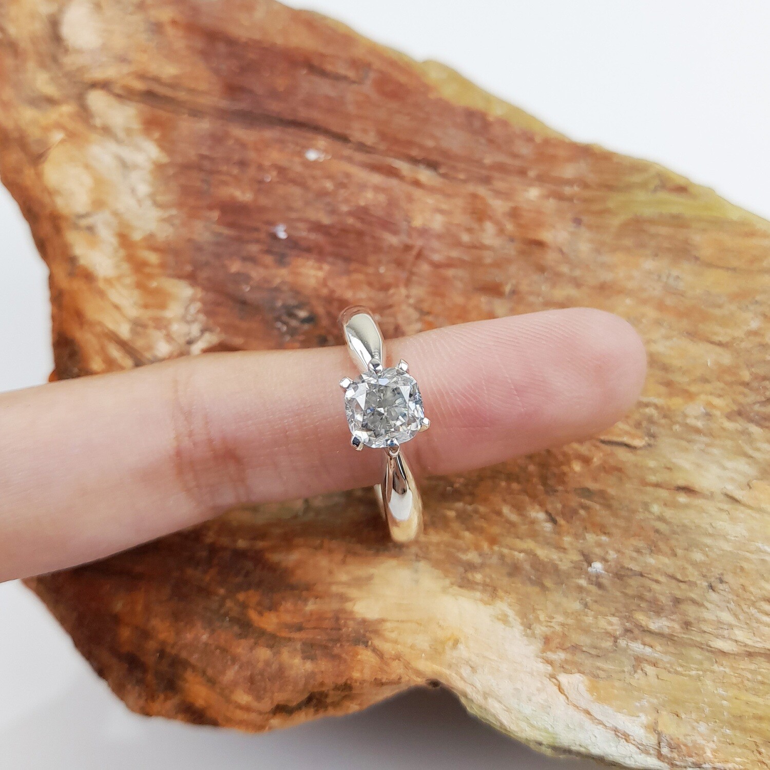 Sterling Silver, Moissanite, Gemstone Ring R_1097