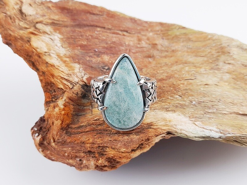 Sterling silver, Amazonite, Gemstone ring