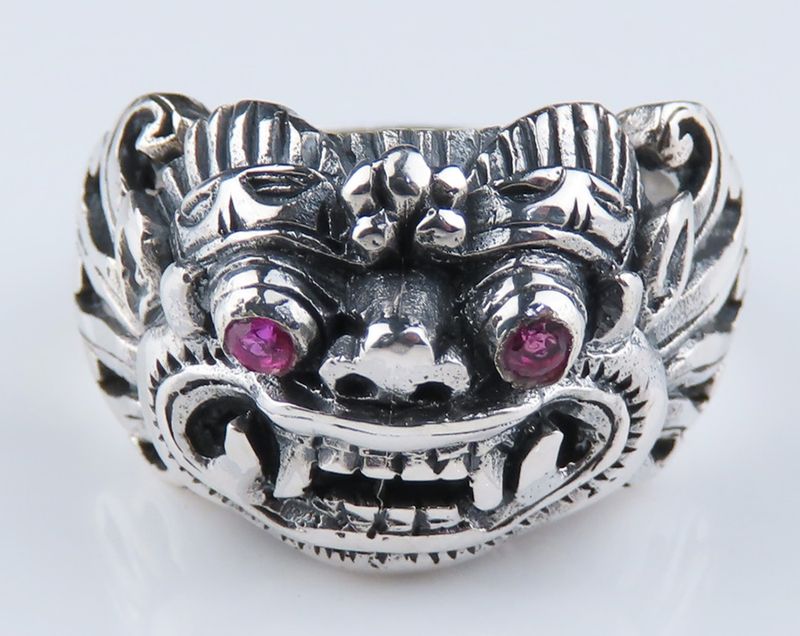 Sterling Silver Bali Barong Ring BR-1245J