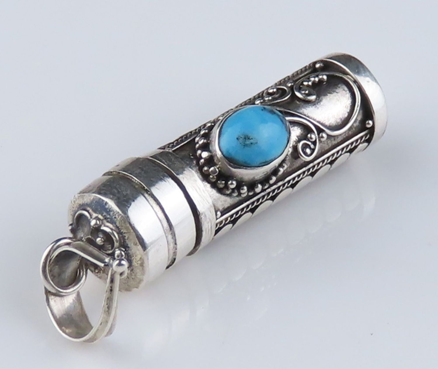 Sterling Silver Turquoise Gemstone Pendant BGP_442J
